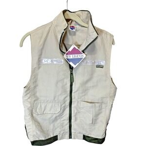 VTG Legends Boys Khaki Vest Sz 10/12  With Zipper and Pockets Fishing/Hiking NWT
